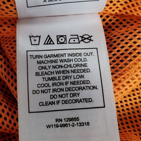 🔹️NWT Disneyland 1955 Orange & Gray Lightweight Hooded Windbreaker Small - Picture 12 of 12